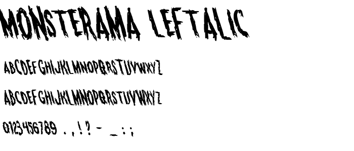 Monsterama Leftalic font